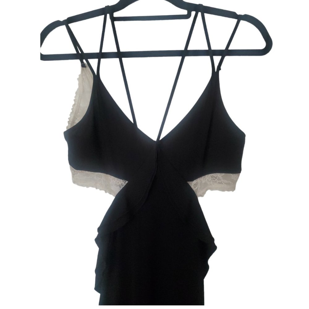ZARA Lace Slip Cutout Dress Sz Small - Picture 7 of 9